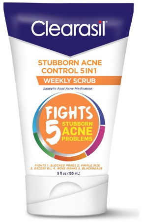 CLEARASIL Stubborn Acne Control 5 in 1 Weekly Scrub